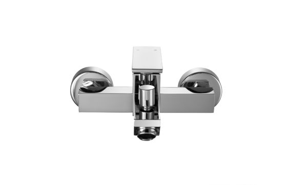 Modern Wall Mounted Shower Mixer Taps Chrome Finish For Bathroom