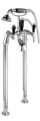Chrome Finish Bath Tub Shower Faucet , Floor Standing Bath Shower Mixer Tap