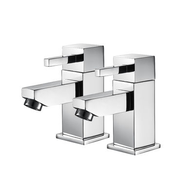 Single Lever Bath Mixer Tap Chrome Finish Home Bathroom Sink Faucets
