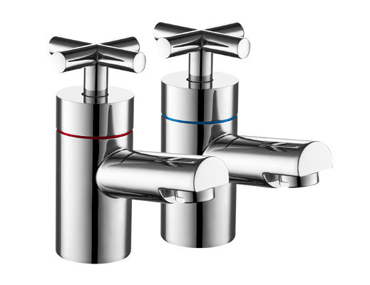 Polished Bathroom Mixer Taps Chrome Finish With Single Handle