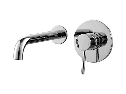 Concealed Shower Mixer Faucet , Chrome Concealed Basin Taps Brass With Single Handle
