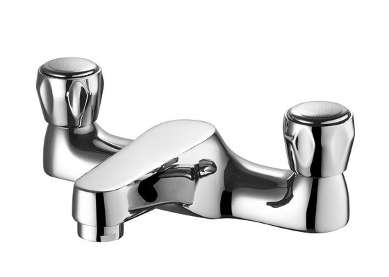 Simple  Bath Shower Mixer Taps Polished Bright Brass Bathroom Faucet Taps