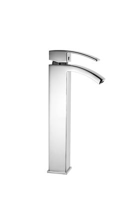 High Rise Chrome Finish Brass Basin Mixer Taps For Bathroom T8322L
