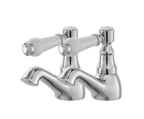 Chrome Finish Two Handle Mixer Tap Bathroom Shower Faucets