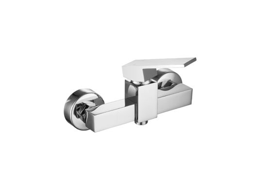 Polished Brass Wall Mounted Shower Mixer Taps For Bathroom