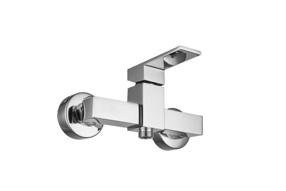 Polished Brass Wall Mounted Shower Mixer Taps For Bathroom
