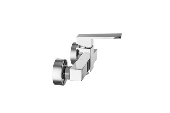 Polished Brass Wall Mounted Shower Mixer Taps For Bathroom