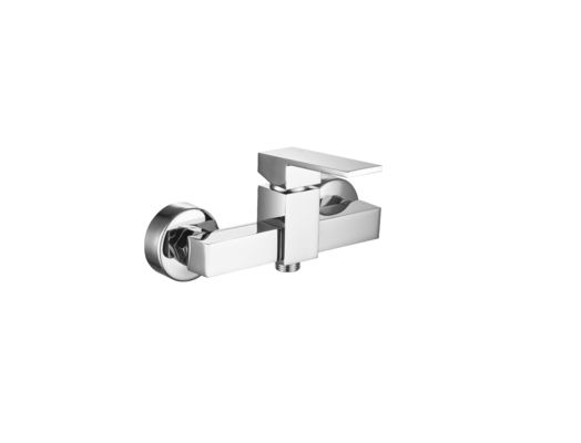 Polished Brass Wall Mounted Shower Mixer Taps For Bathroom