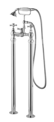 Chrome Floor Standing Bath Taps Polished Classical Free Standing Faucet For Bathtub