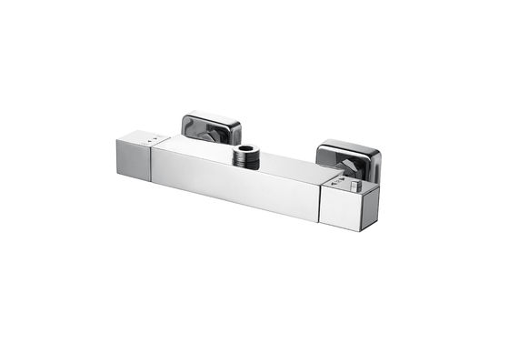 Simple Design Thermostatic Kitchen Tap Chrome Finish With Two Handles