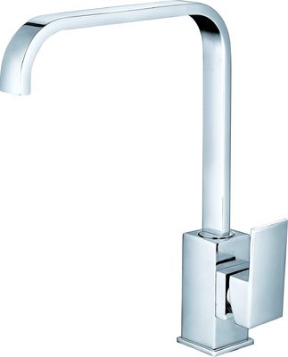 Modern Style Kitchen Mixer Taps Chrome Finish Kitchen Basin Faucet