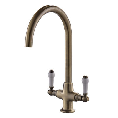 Double Handle Brass Material Kitchen Mixer Taps For Kitchen T81066