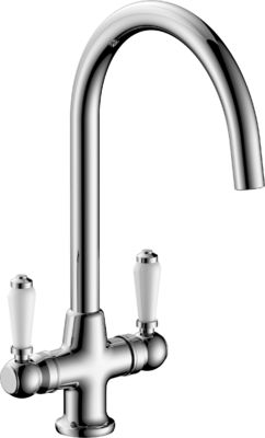 Double Handle Brass Material Kitchen Mixer Taps For Kitchen T81066