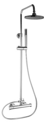 Brass Thermostatic Shower Taps Standard Size Polished for Bathroom