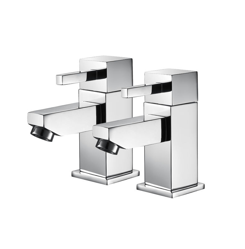 Single Lever Bath Mixer Tap Chrome Finish Home Bathroom Sink Faucets
