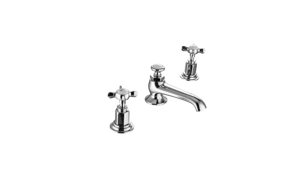Contemporary Concealed Basin Mixer Tap Chrome Finish Brass Material