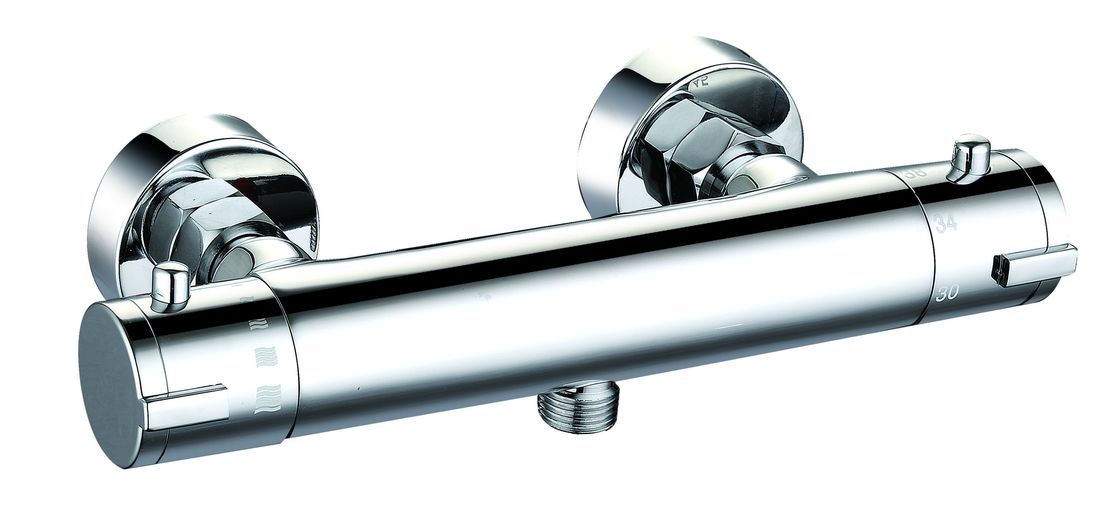 0.5-3.0 Bar Thermostatic Mixer Taps Chrome Finish Brass Material