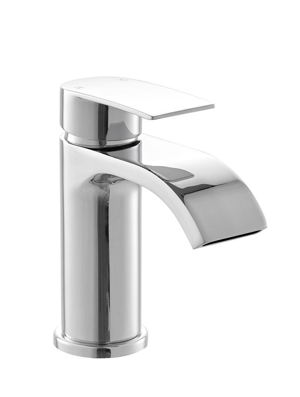 Single Handle Chrome Basin Mixer Taps Deck Mounted Bathroom Sink Taps