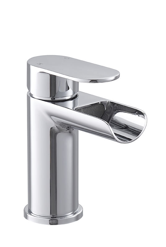 Contemporary Bathroom Sink Mixer Taps Polished 3 Years Warranty