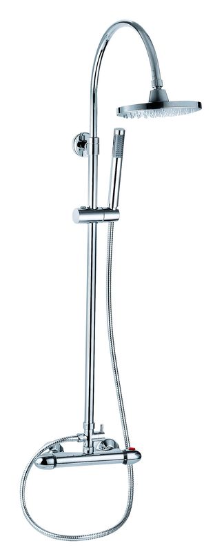 Modern Thermostatic Shower Taps Polished Brass Material